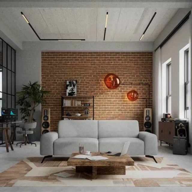 Trosjed sofa SOHO - Srebrna