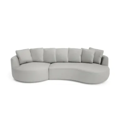 Četverosjed Lijevo Kutna sofa BELLEVILLE - Srebrna