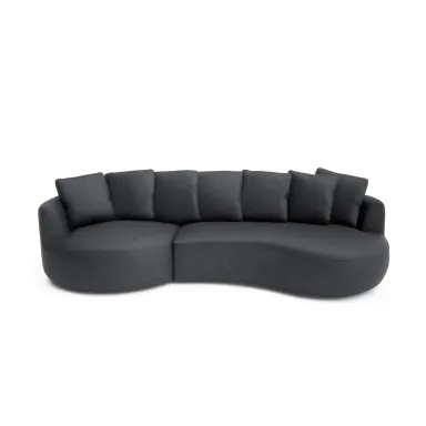Četverosjed Lijevo Kutna sofa BELLEVILLE - Siva
