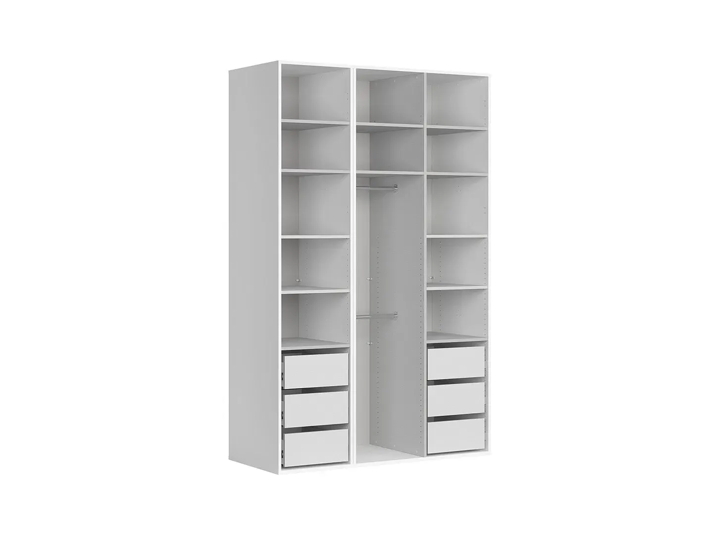 Modularni ormar Flex otvorena garderoba bijela