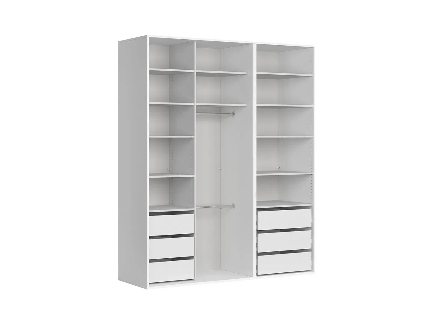 Modularni ormar Flex otvorena garderoba bijela
