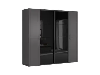 Modularni ormar Flex klizna grafit/crni sjaj