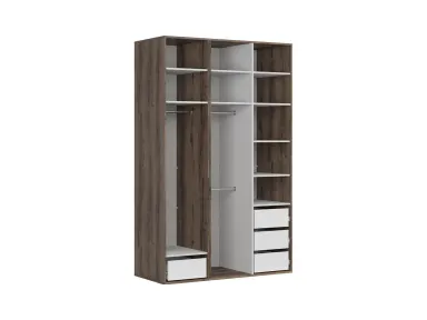 Modularni ormar Flex s vratima i ogledalom hrast tamni