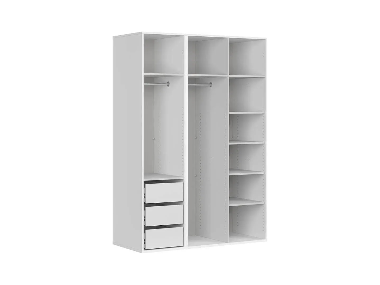 Modularni ormar Flex s vratima bijela — detalj