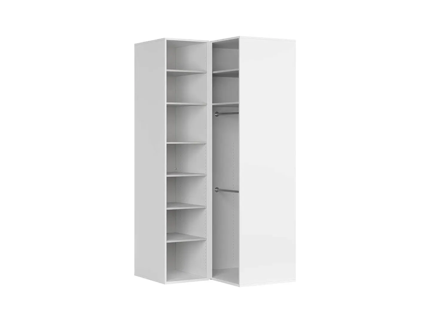 Modularni ormar Flex kutna bijela — detalj