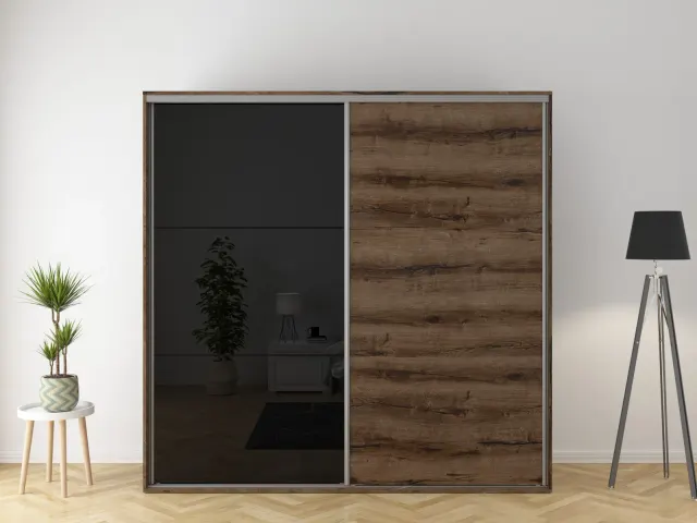 Modularni ormar Flex klizna grafit/crni sjaj