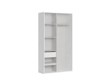 Ormar s kliznim vratima Flex s ogledalom bijela