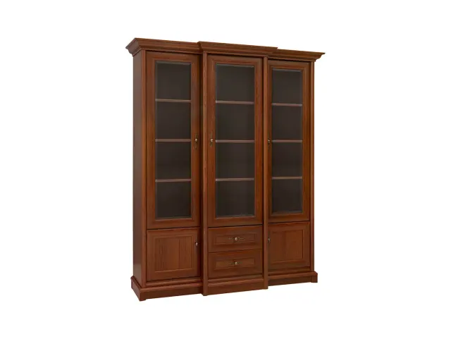 Vitrina Kent s 5 vratima i 2 ladicama kesten