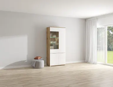 Vitrina Zele s 4 vratima hrast Wotan