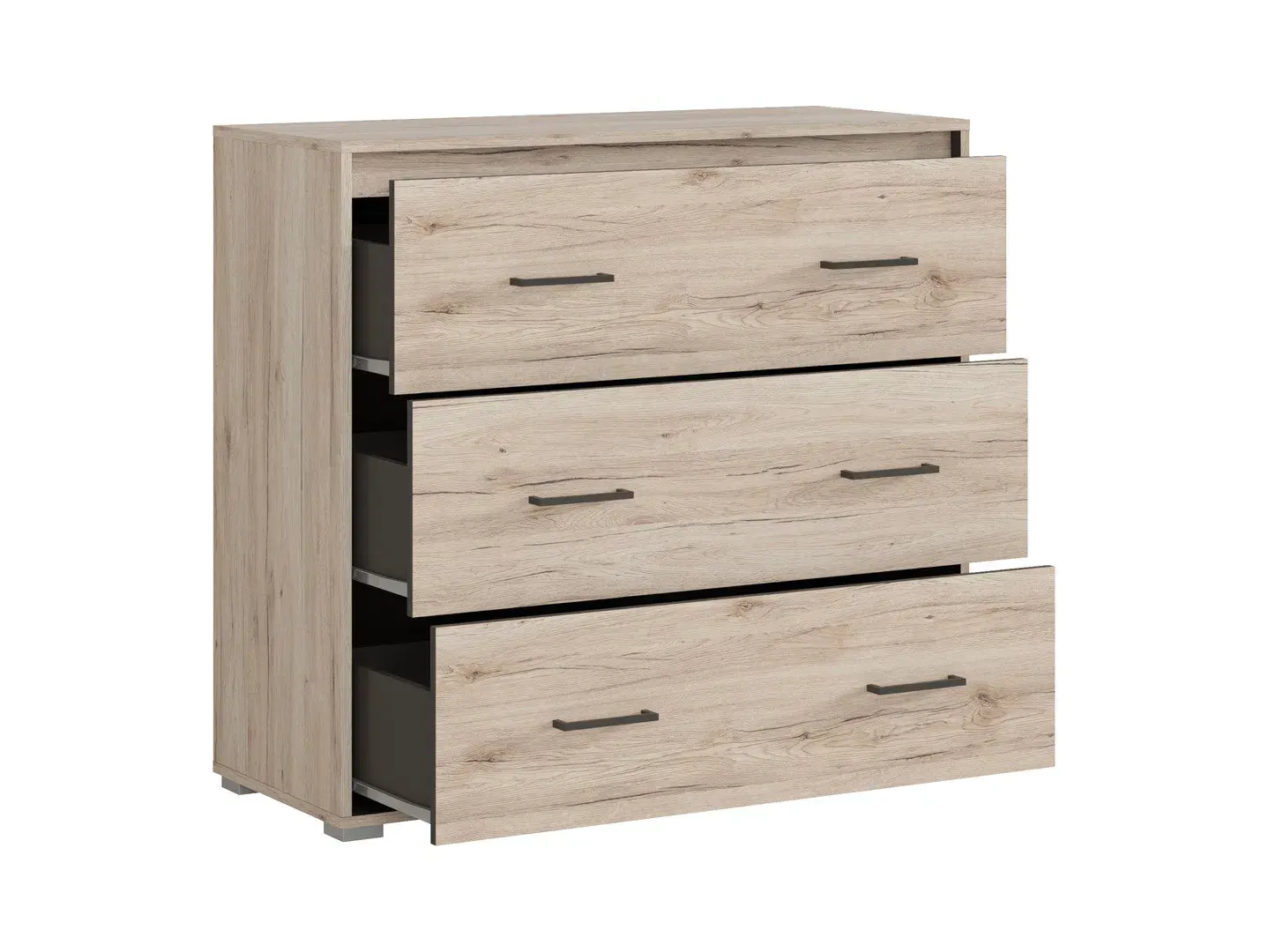 Komoda Ronse s 3 vratima hrast San Remo jasny — detalj