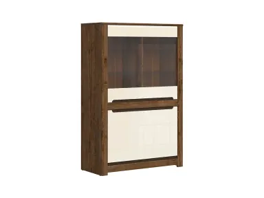 Vitrina Ruso s 4 vratima hrast april/biseran sjaj