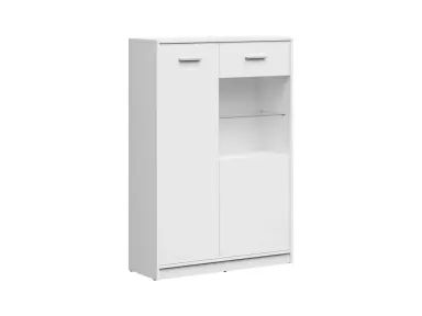 Vitrina Nepo Plus s 2 vratima bijela/hrast Sonoma