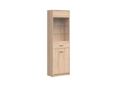 Vitrina Nepo Plus s 2 vratima hrast Sonoma