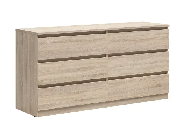 Komoda Tetrix s 6 ladicama bijeli sjaj
