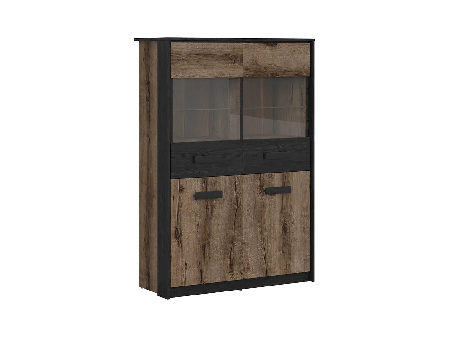 Vitrina Kassel s 4 vratima hrast tamni