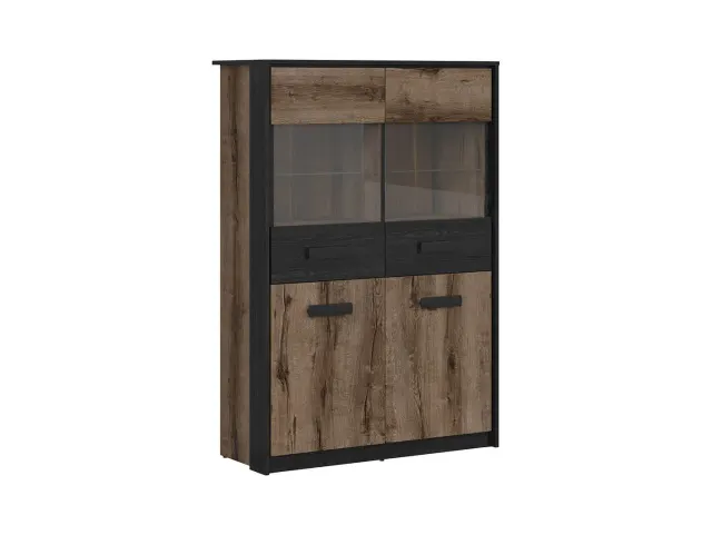 Vitrina Kassel s 4 vratima hrast tamni