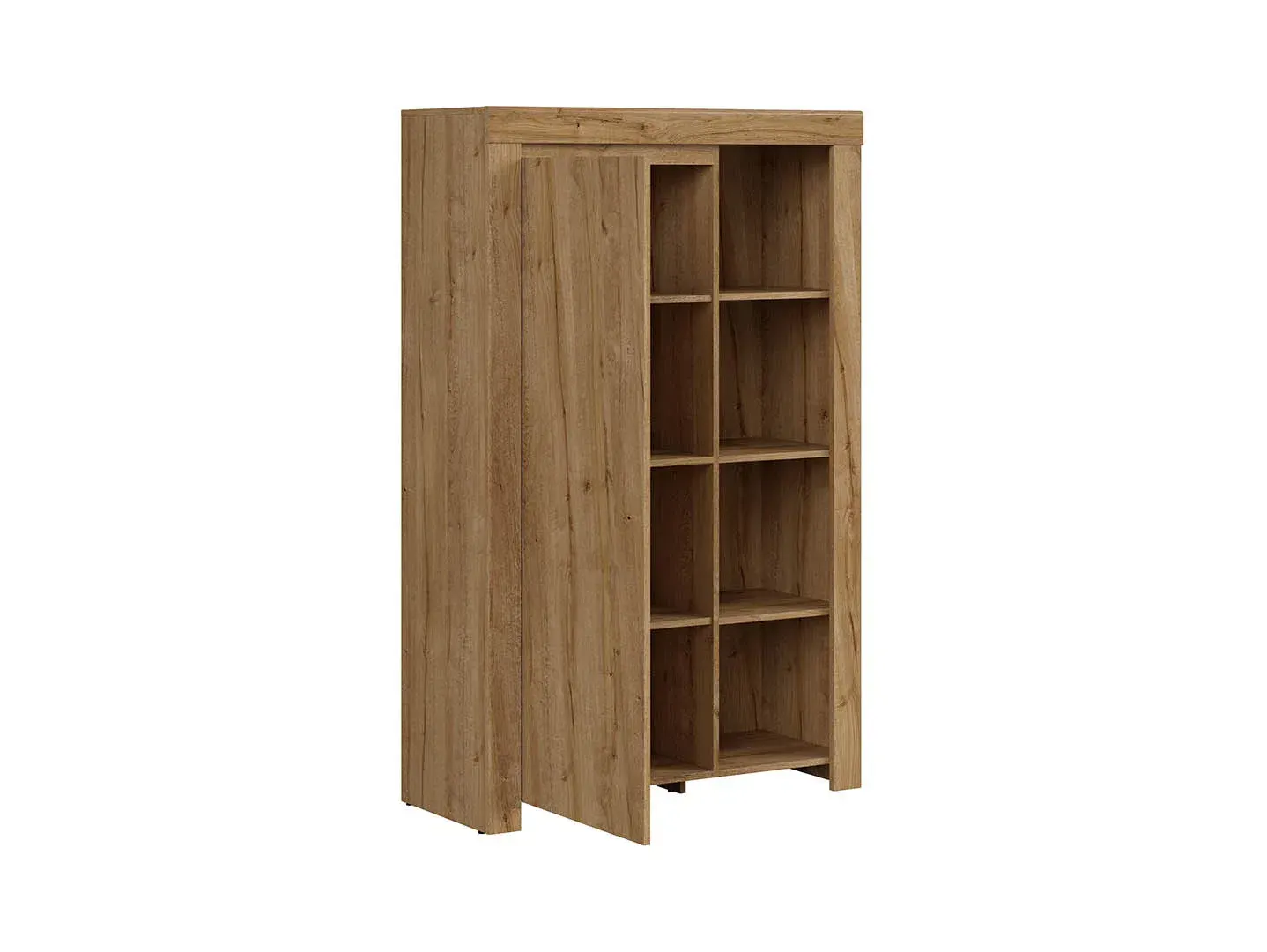 Regal Holten s vratima i 4 policama hrast Waterford — detalj