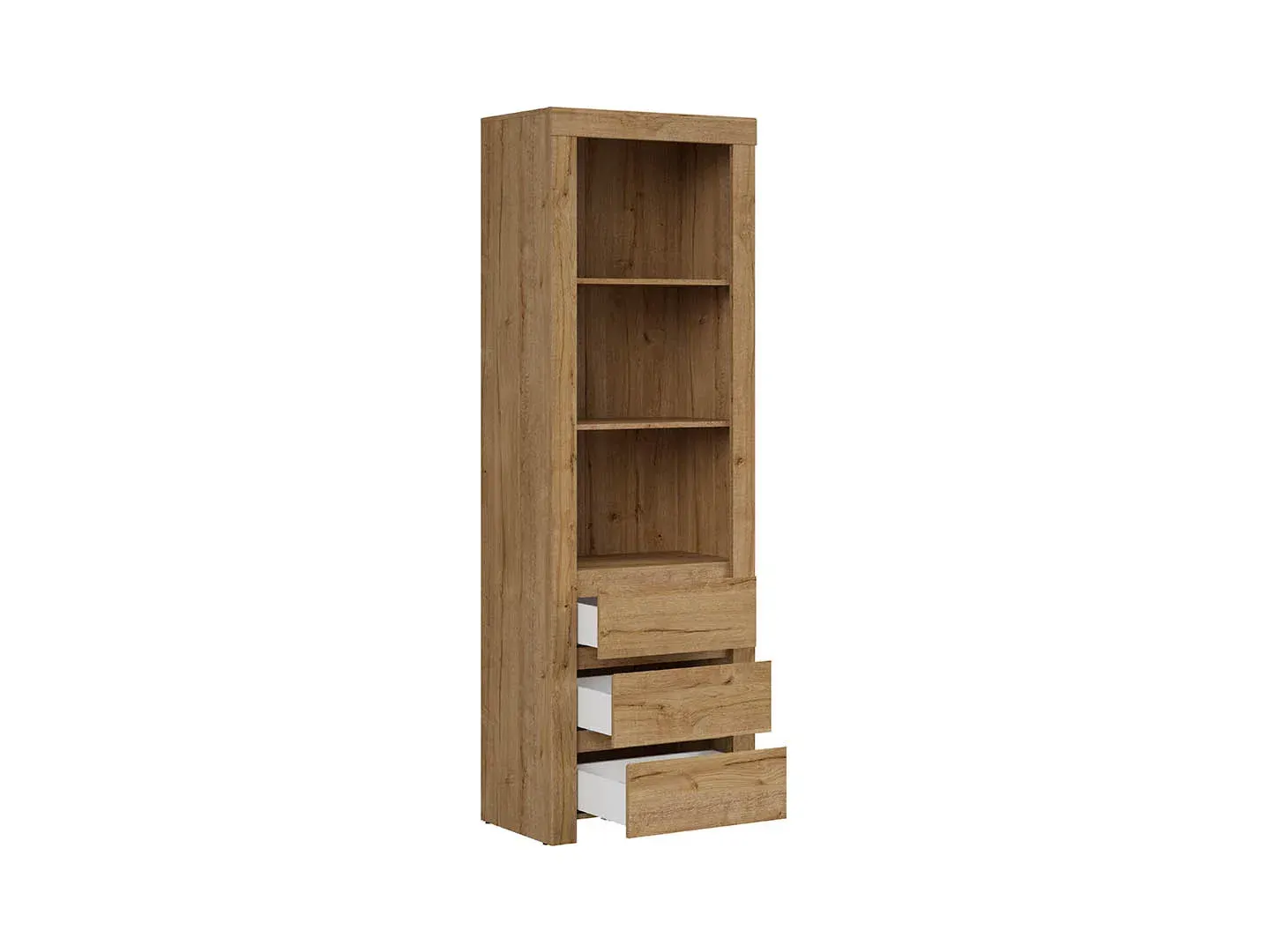 Regal Holten s 3 ladicama i 3 policama hrast Waterford — detalj