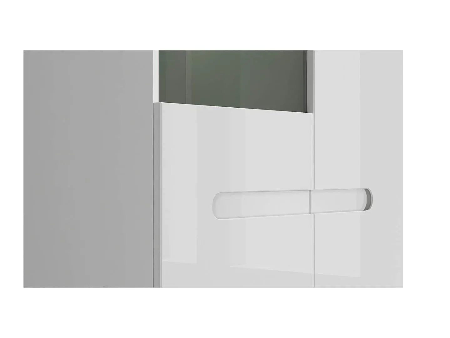 Vitrina Azteca Trio s 2 vratima bijeli sjaj — detalj