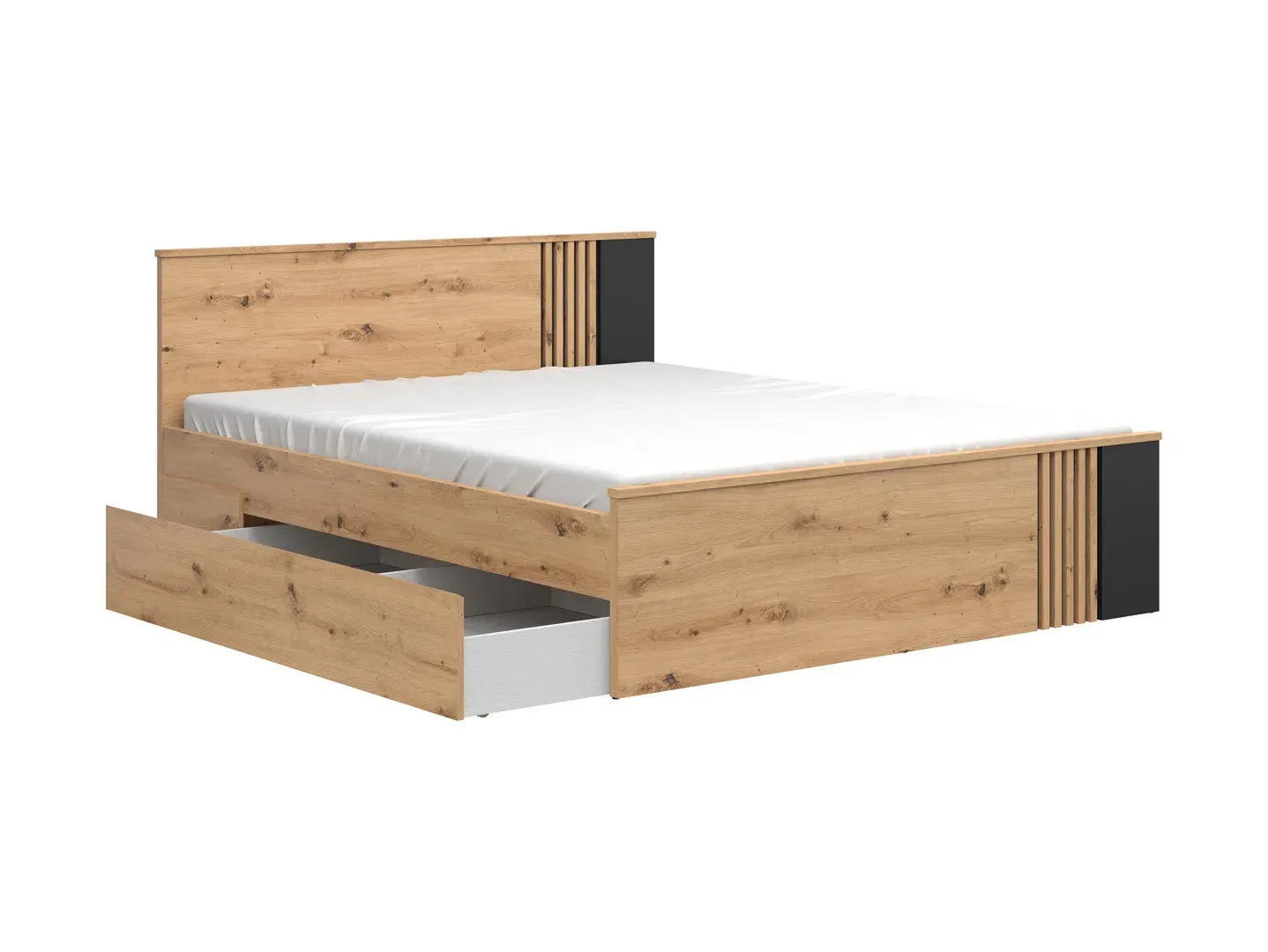 Krevet Vabres hrast artisan lamele — slika 7