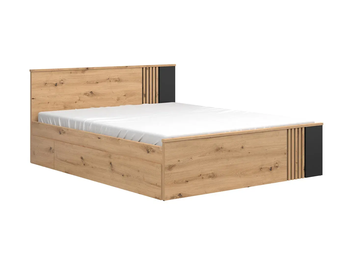 Krevet Vabres hrast artisan lamele — slika 8