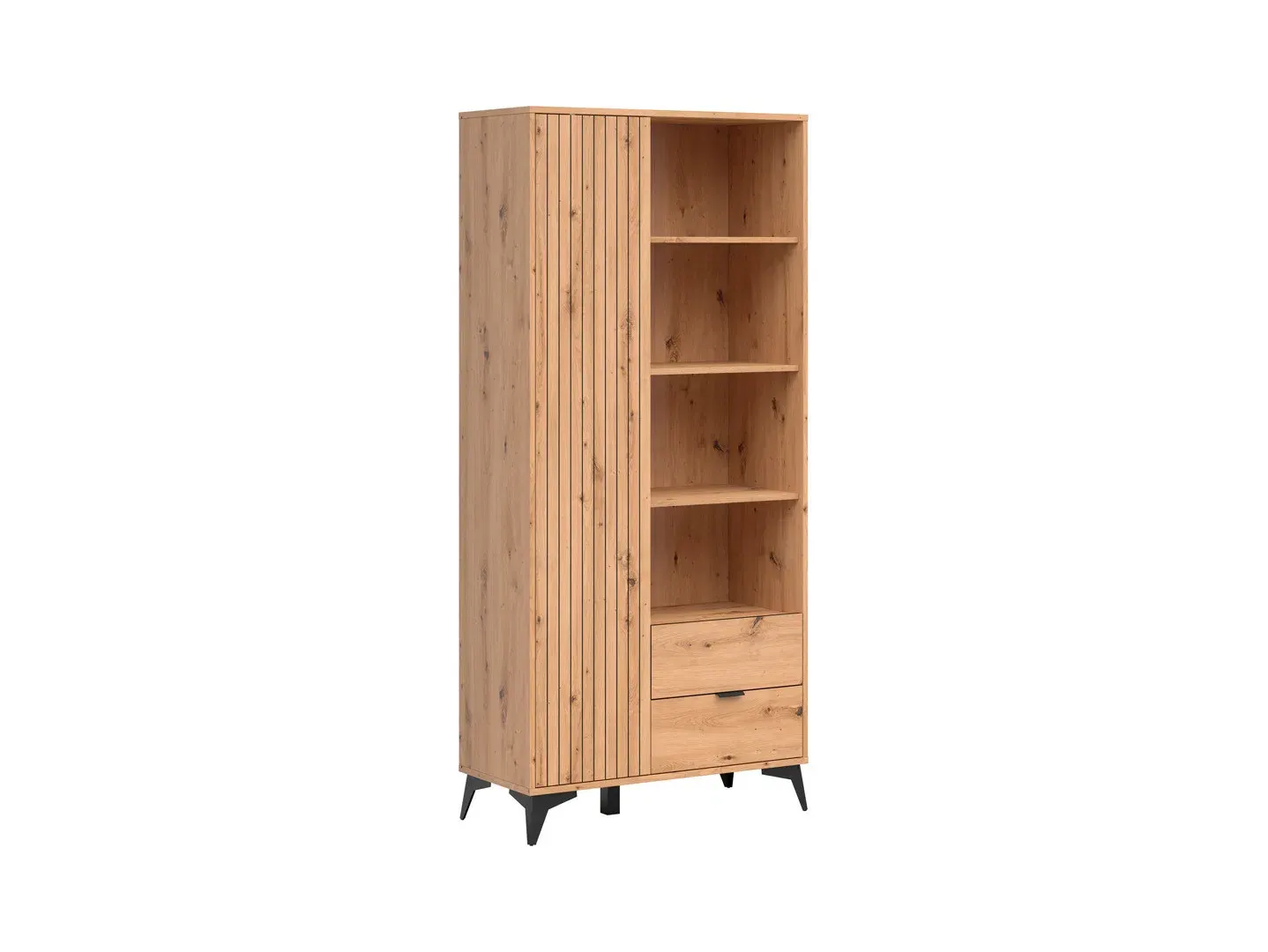 Regal Lamea s vratima 2 ladicama i 3 policama hrast artisan