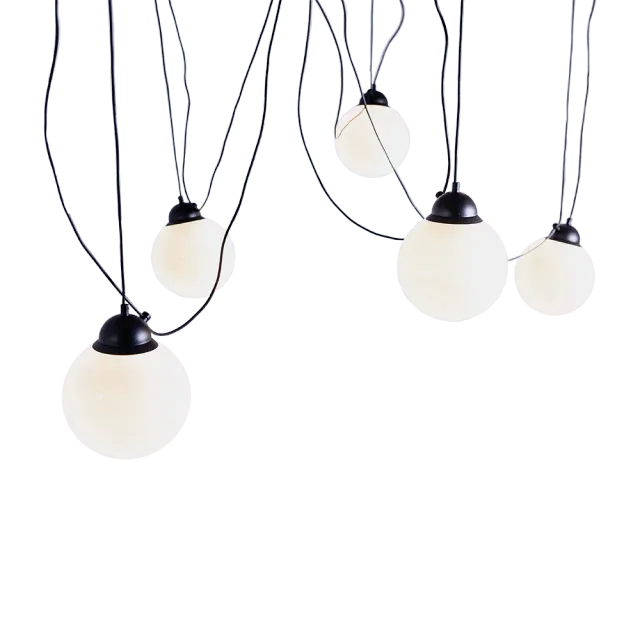Viseća lampa POPO staklo M 5 - crna 20 | V&B Casa