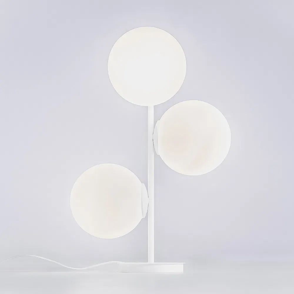Stol lampa BOBLER – bijela — bočni prikaz