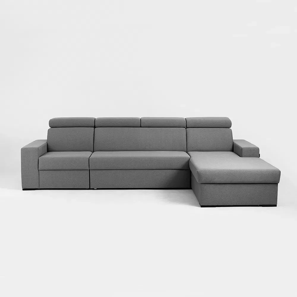 Kutna garnitura-krevet sofa ATLANTICA P, steel — bočni prikaz