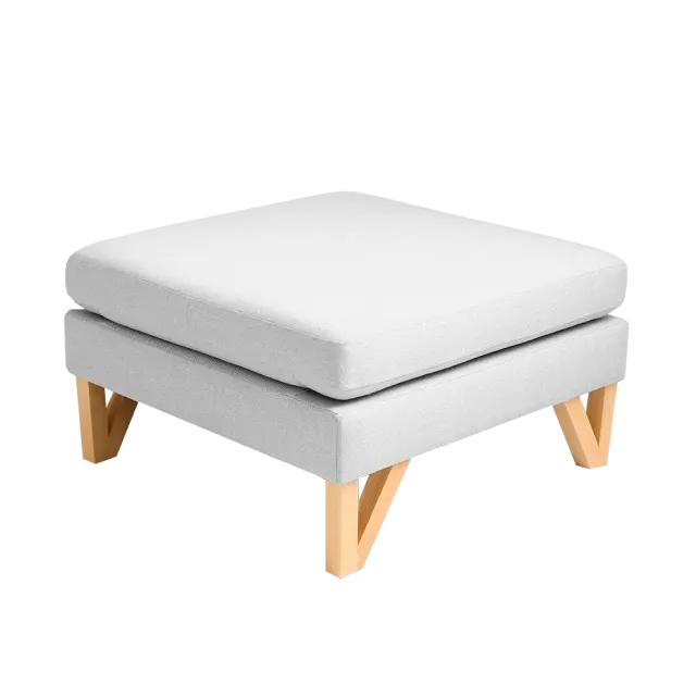 Tabure WILLY 72, platinum — POUF 72×72×42 | V&B Casa