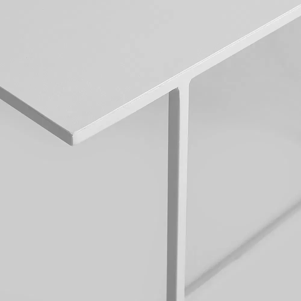 Konzolni stol WALT metal 100, bijela — bočni prikaz