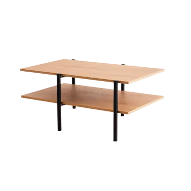 Klub stol RAVE BASIC - hrast(3395), crna