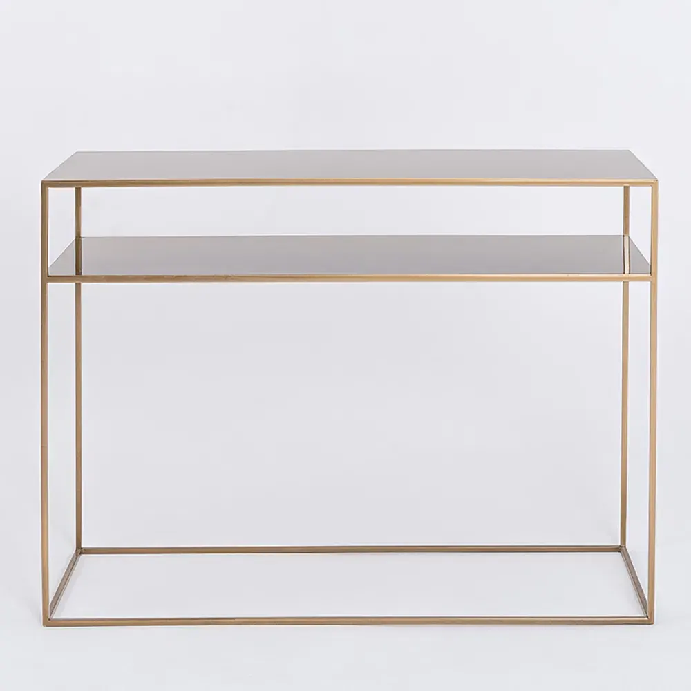 Konzolni stol TENSIO 2 FLOOR metal, zlatna — bočni prikaz