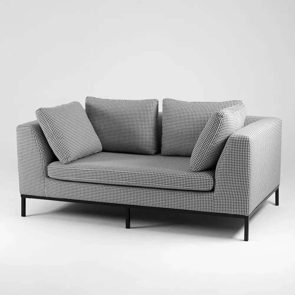 Dvosjed AMBIENT, tamni Pepita, crna, tamni Houndstooth — lifestyle prikaz