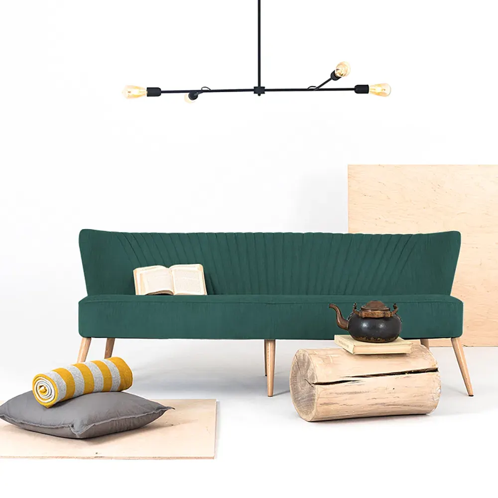 Sofa HARRY 3 os. – avocado, prirodni — stražnji prikaz