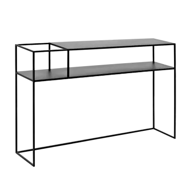 Konzolni stol SENSO FLOWER metal 120 25L crna