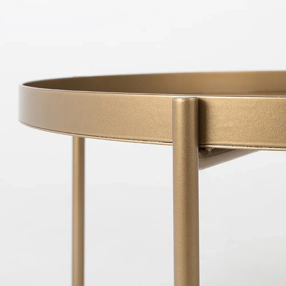 Klub stol HANNA metal 60-1F – zlatna — detalj