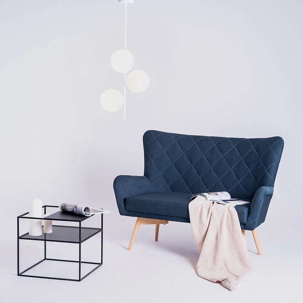 Viseća lampa BOBLER okomita – bijela — bočni prikaz