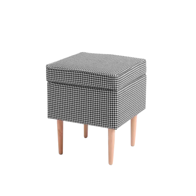 Tabure EDI 40, tamni houndstooth 40×40×50 | V&B Casa