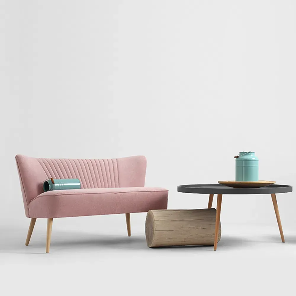 Sofa HARRY 2 os. – avocado, prirodni — bočni prikaz