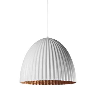 Viseća lampa PLISSART L - bijela/bakrena, bijela/bakar