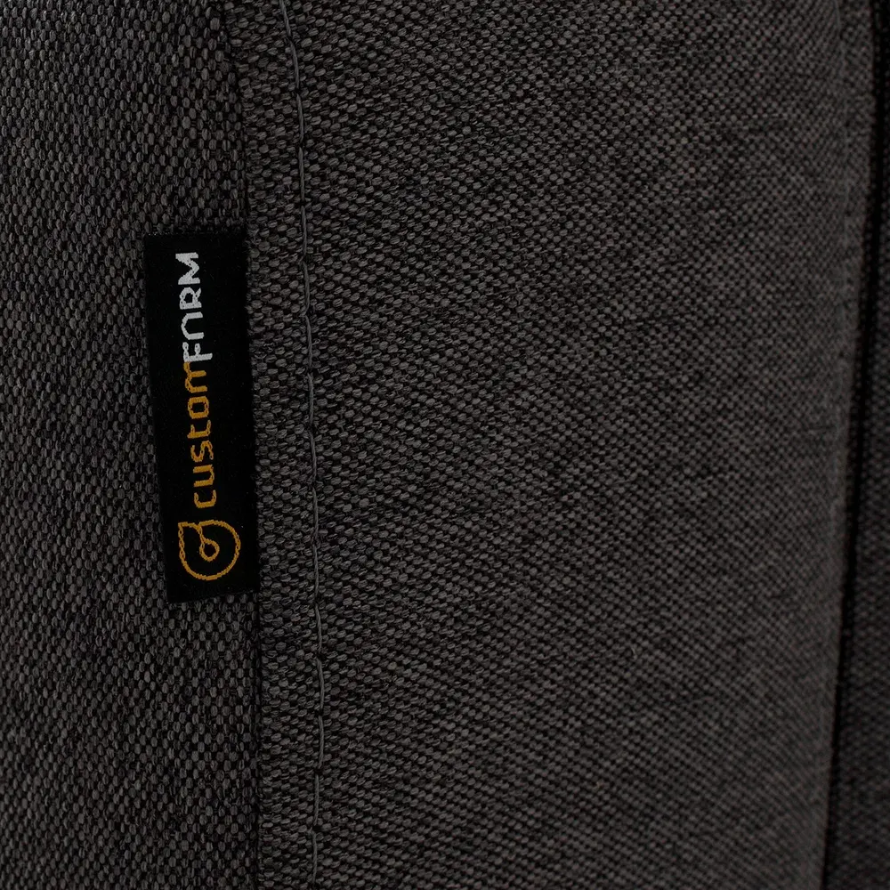 Dvosjed kutna desna sofa SCANDIC, Carbon, prirodni — stražnji prikaz