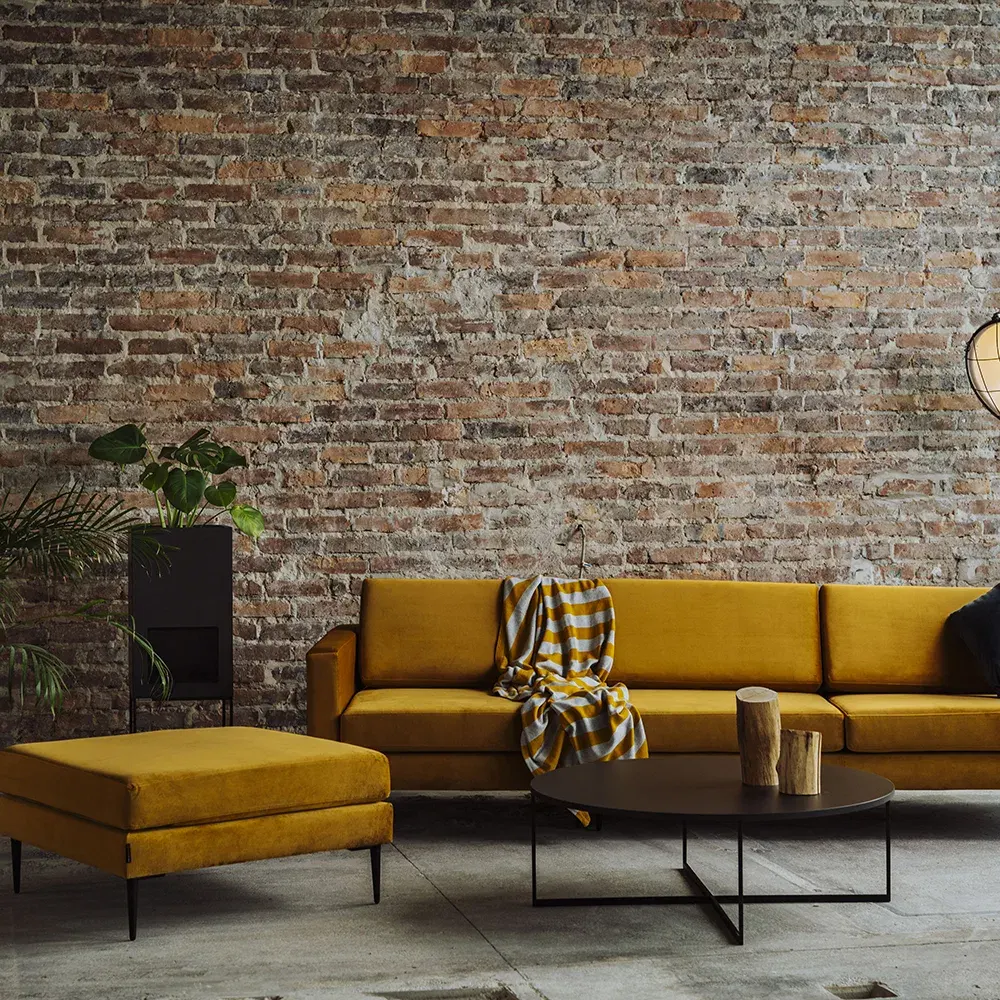 Tabure VERGAN – passion fruit, crna — stražnji prikaz