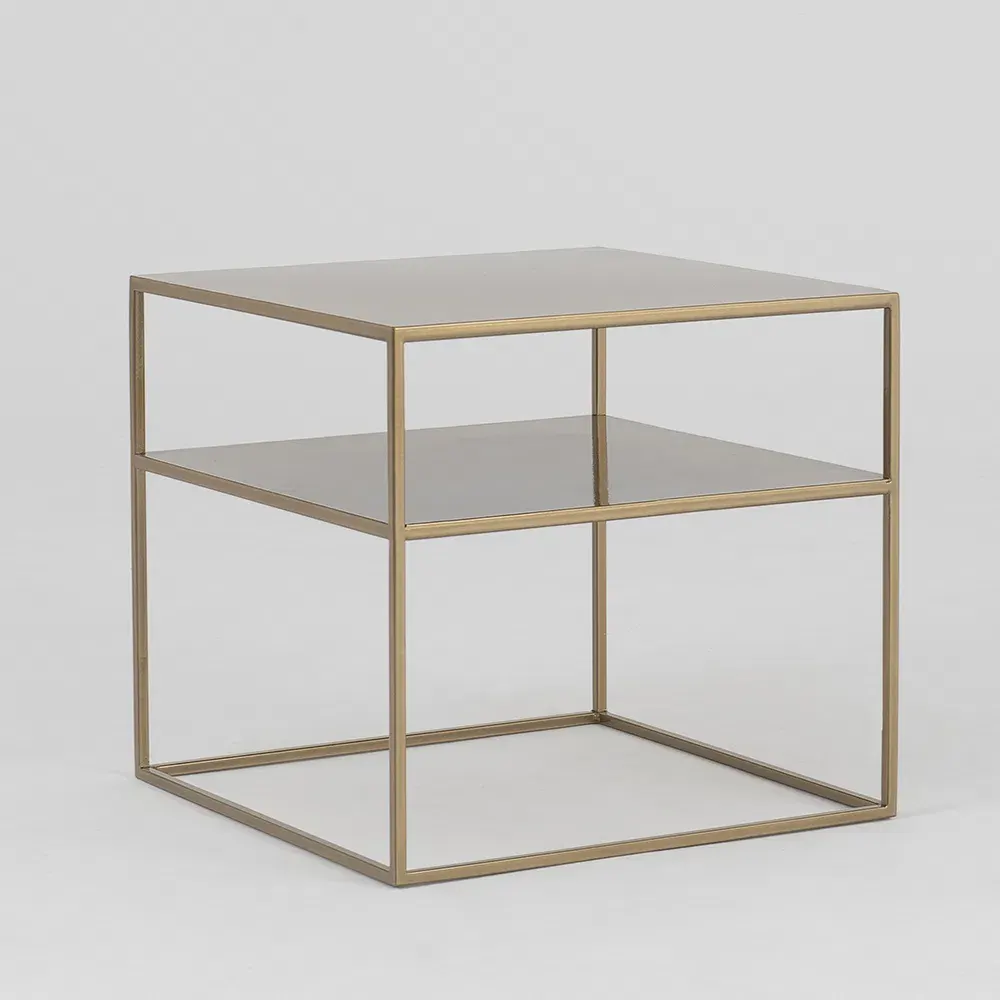 Klub stol TENSIO 2 FLOOR metal 50 – zlatna — bočni prikaz