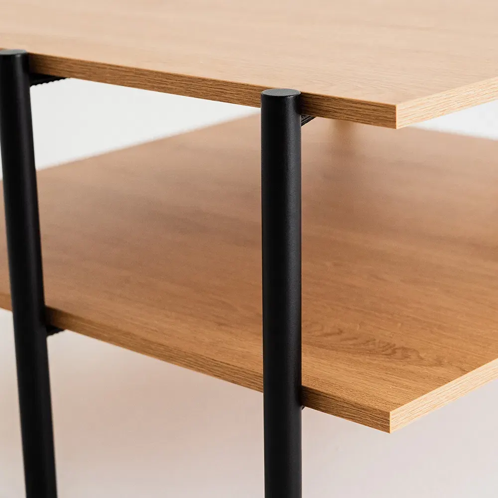 Klub stol RAVE BASIC 80 – hrast(3395), crna — detalj