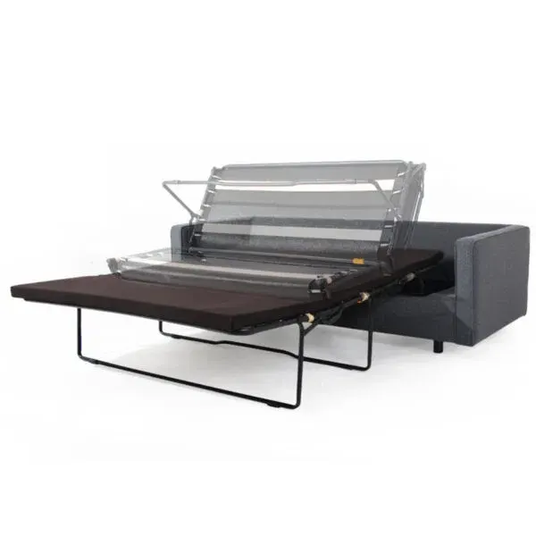Trosjed krevet sofa TOPIC, Sea Breeze, crna, Sea Waves — bočni prikaz