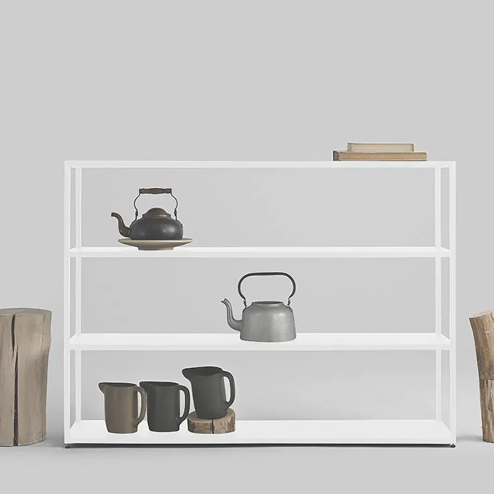Stalak za knjige HYLLER metal, bijela — detalj