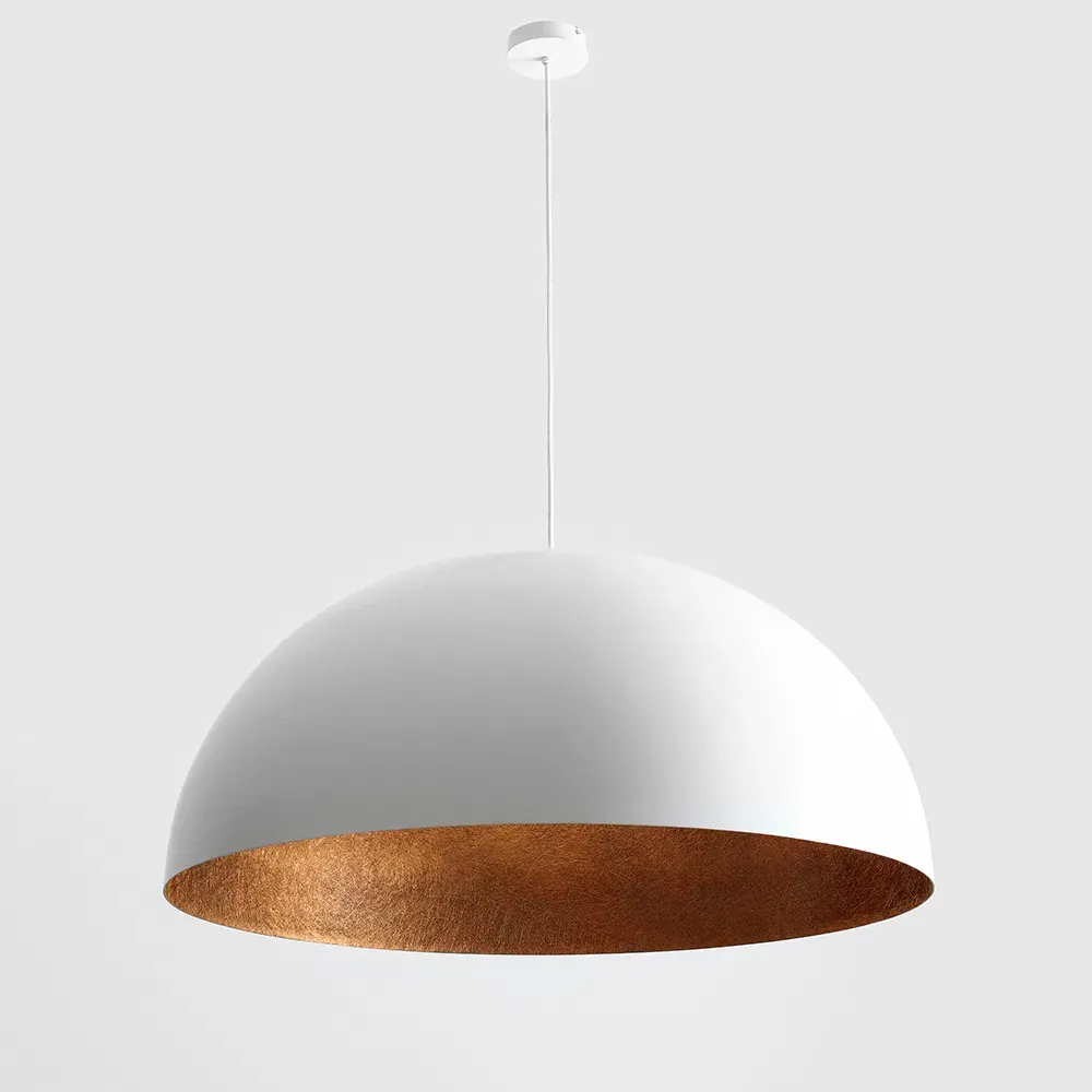 Plafonska lampa LORD 90 – bakreno-bijela — bočni prikaz
