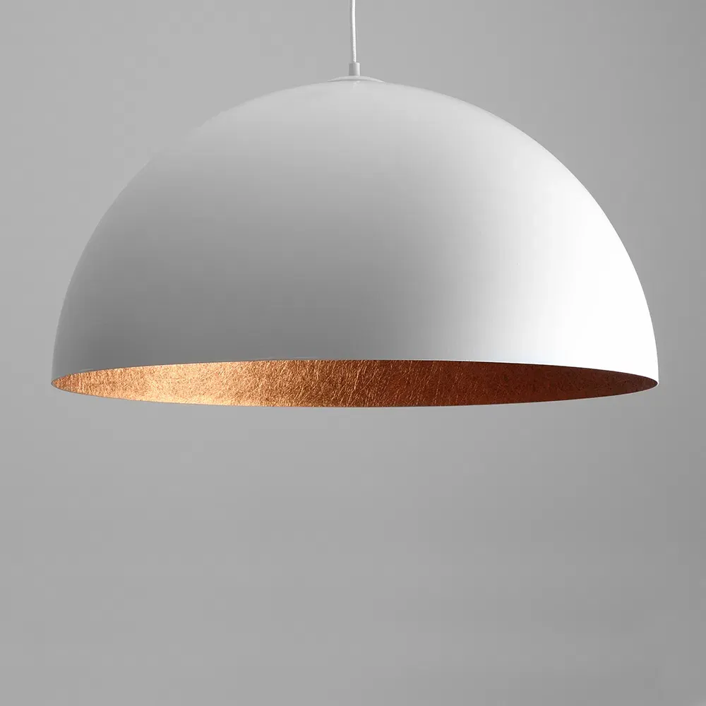 Plafonska lampa LORD 70 – bakreno-bijela — bočni prikaz