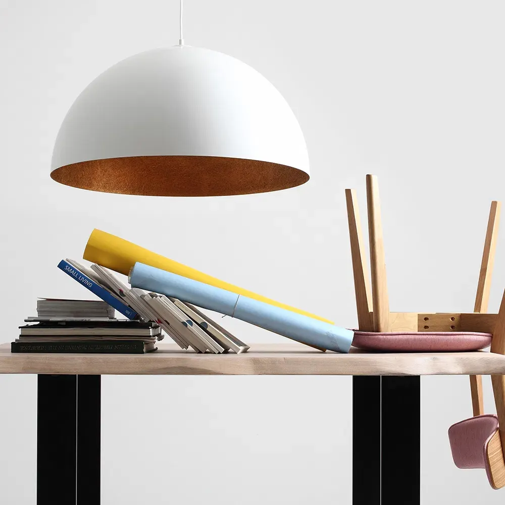 Plafonska lampa LORD 70 – bakreno-bijela — stražnji prikaz